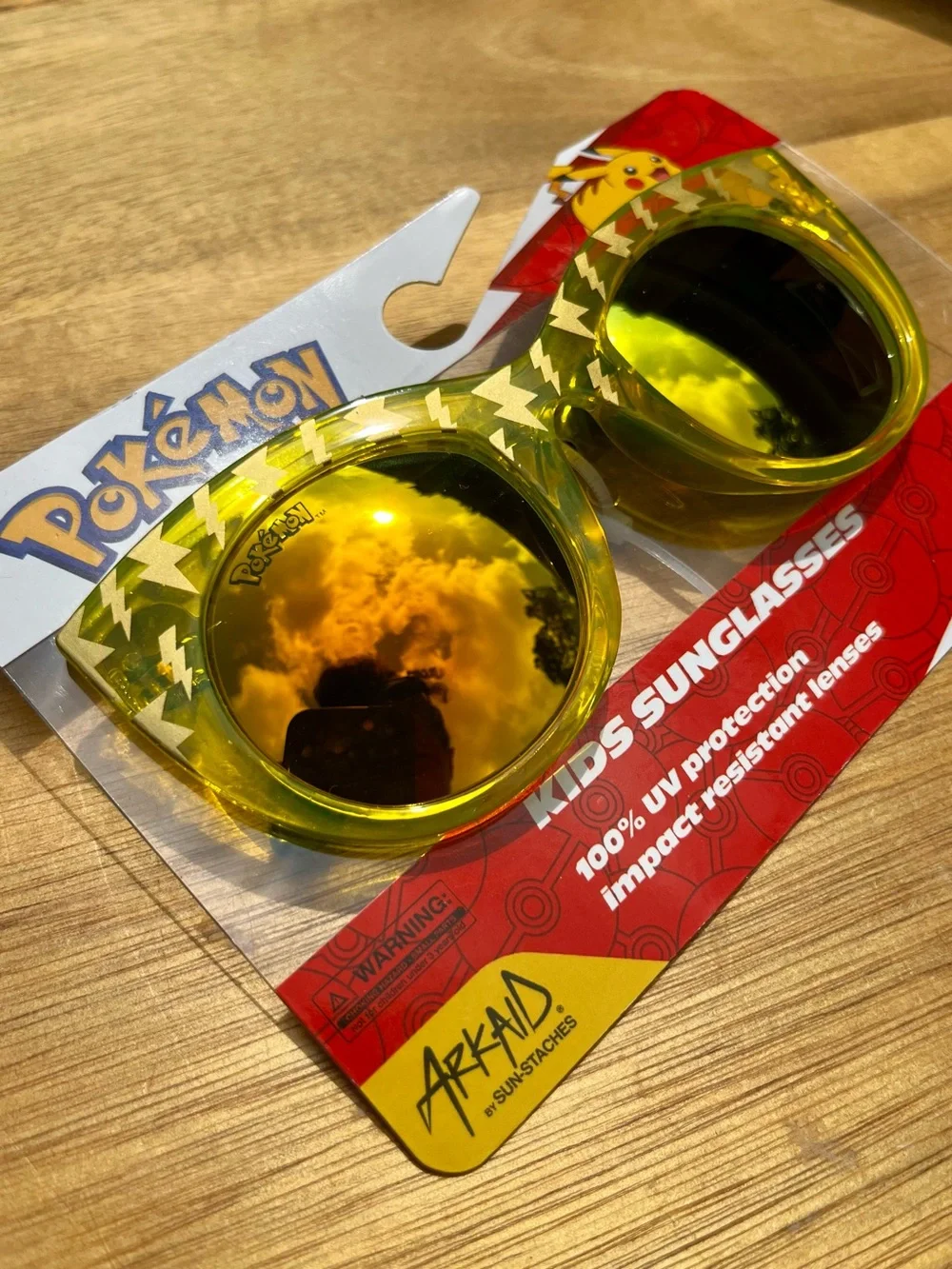 *3/$15, Pokemon Yellow Lightning Kids Sunglasses with Mirrored Lenses